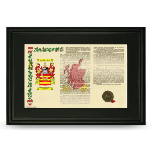 Cameron Deluxe Armorial Landscape Framed- Black