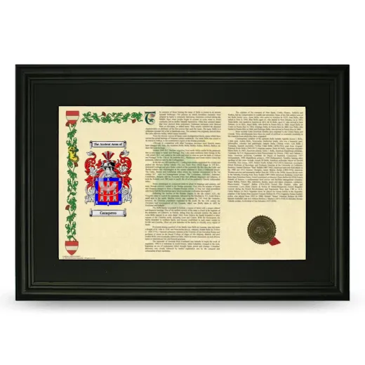 Campero Deluxe Armorial Landscape Framed- Black