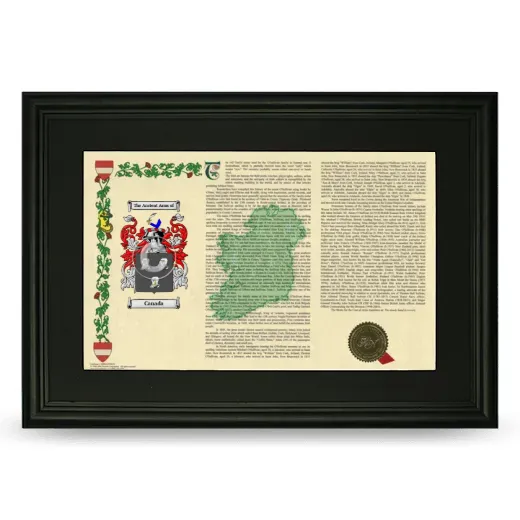 Canada Deluxe Armorial Landscape Framed- Black