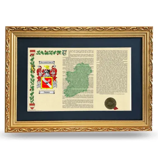 Canans Deluxe Armorial Landscape Framed - Gold