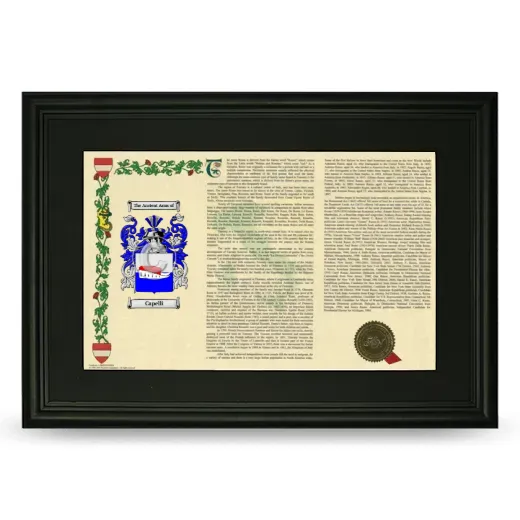 Capelli Deluxe Armorial Landscape Framed- Black