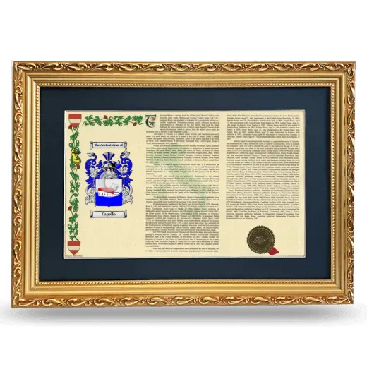 Capello Deluxe Armorial Landscape Framed - Gold