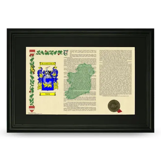 Carey Deluxe Armorial Landscape Framed- Black