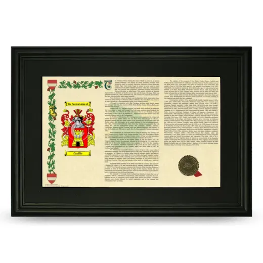 Carillo Deluxe Armorial Landscape Framed- Black