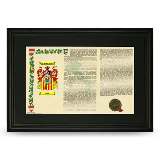 Caris Deluxe Armorial Landscape Framed- Black