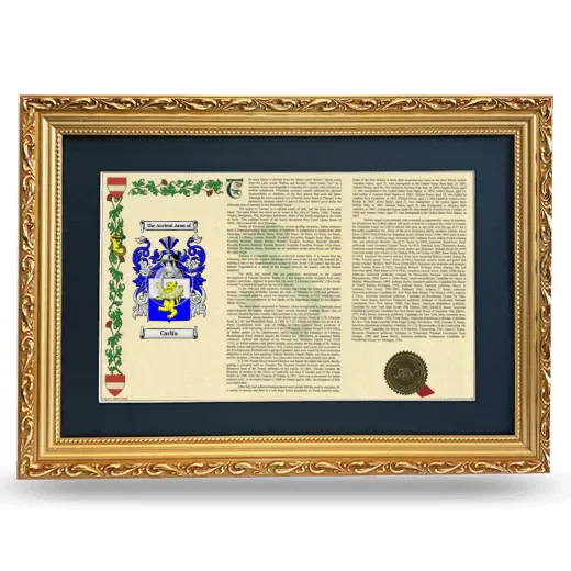 Carlin Deluxe Armorial Landscape Framed - Gold