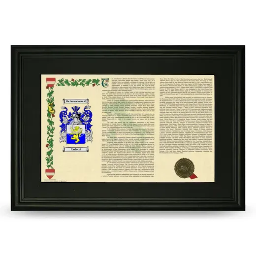 Carlotti Deluxe Armorial Landscape Framed- Black