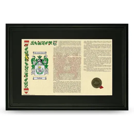 Carlson Deluxe Armorial Landscape Framed- Black