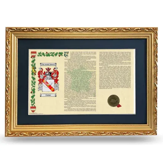 Carme Deluxe Armorial Landscape Framed - Gold