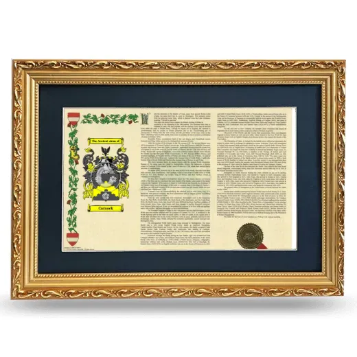 Carnock Deluxe Armorial Landscape Framed - Gold
