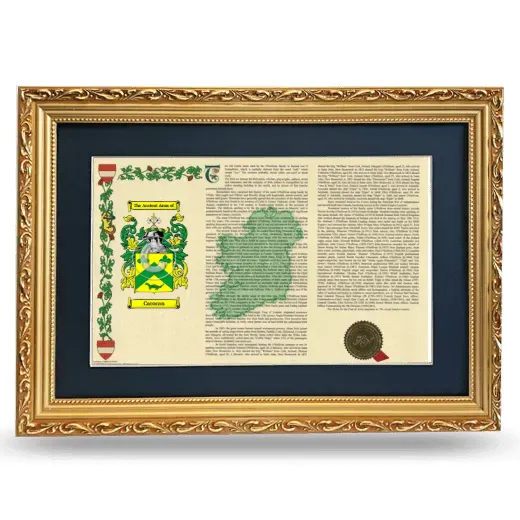 Carocan Deluxe Armorial Landscape Framed - Gold