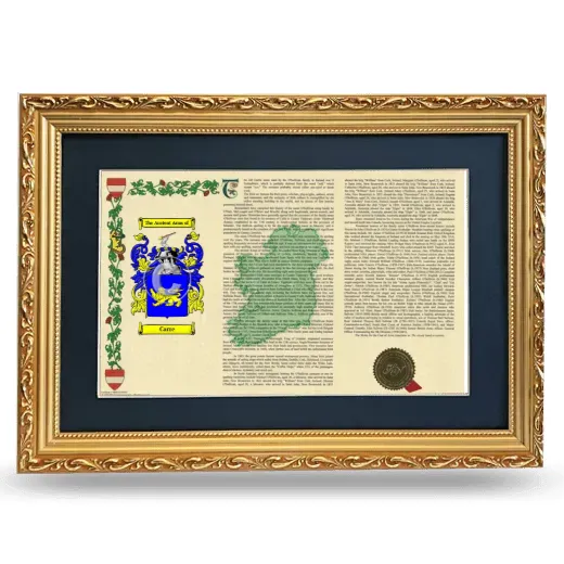 Carre Deluxe Armorial Landscape Framed - Gold