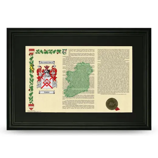 Cartee Deluxe Armorial Landscape Framed- Black