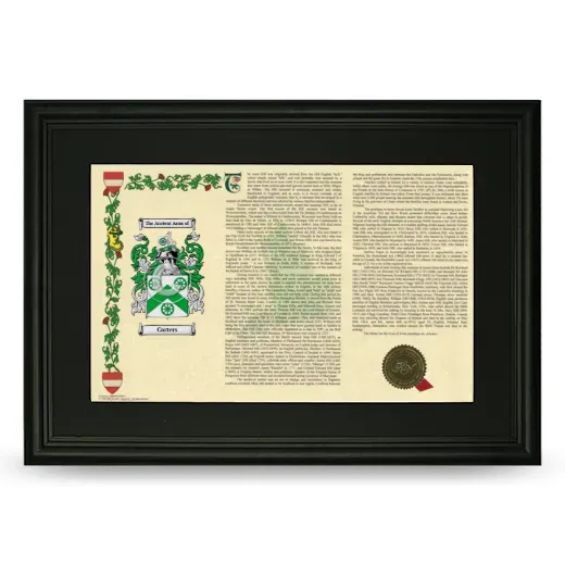 Carters Deluxe Armorial Landscape Framed- Black