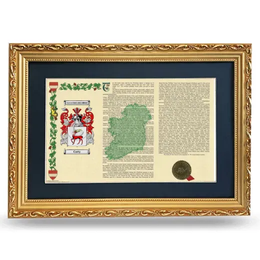 Carty Deluxe Armorial Landscape Framed - Gold