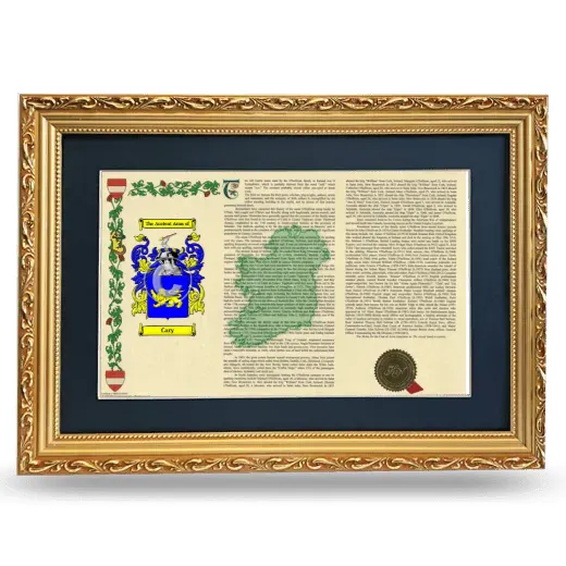 Cary Deluxe Armorial Landscape Framed - Gold