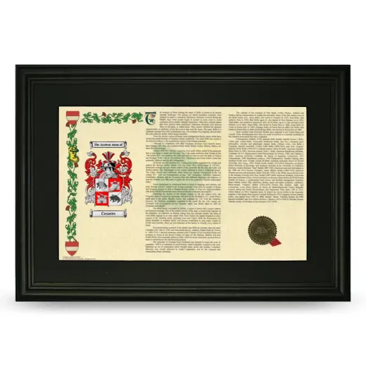 Casares Deluxe Armorial Landscape Framed- Black