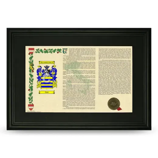 Case Deluxe Armorial Landscape Framed- Black