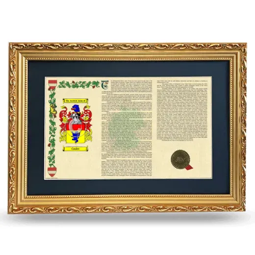 Casler Deluxe Armorial Landscape Framed - Gold