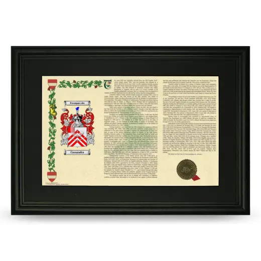 Cassandra Deluxe Armorial Landscape Framed- Black