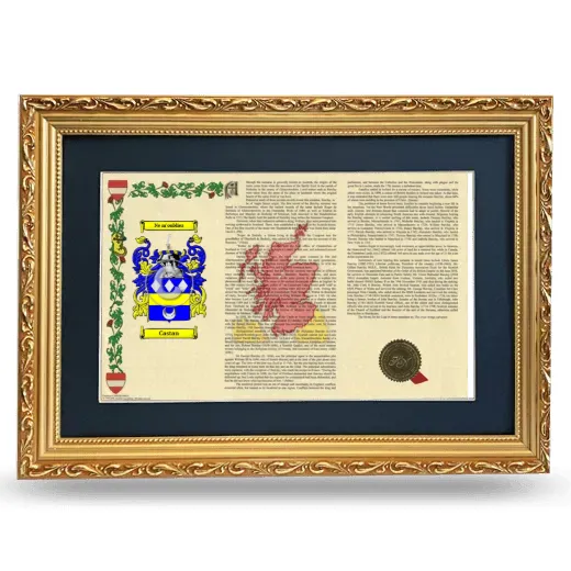 Castan Deluxe Armorial Landscape Framed - Gold
