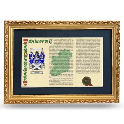 Castigan Deluxe Armorial Landscape Framed - Gold