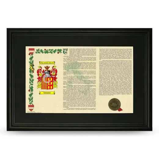 Catanese Deluxe Armorial Landscape Framed- Black