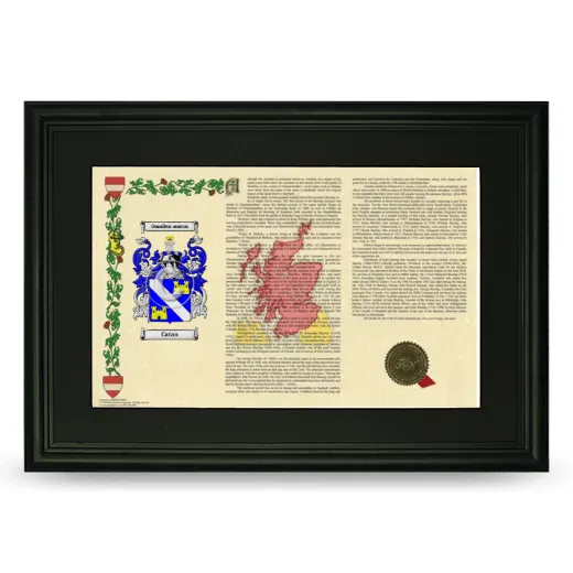 Catau Deluxe Armorial Landscape Framed- Black