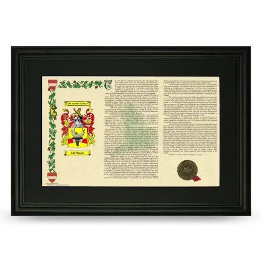 Catchpool Deluxe Armorial Landscape Framed- Black