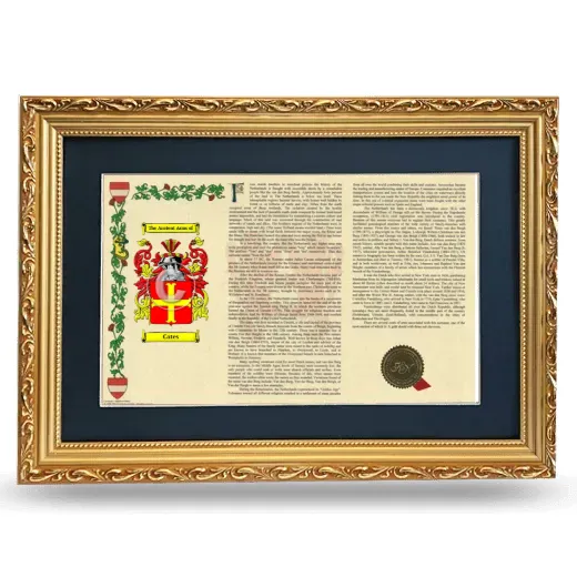 Cates Deluxe Armorial Landscape Framed - Gold