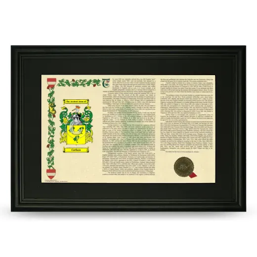 Cathan Deluxe Armorial Landscape Framed- Black