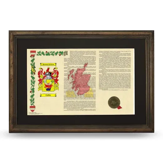 Catley Deluxe Armorial Landscape Framed - Brown
