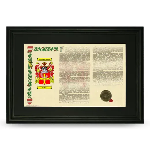 Catts Deluxe Armorial Landscape Framed- Black