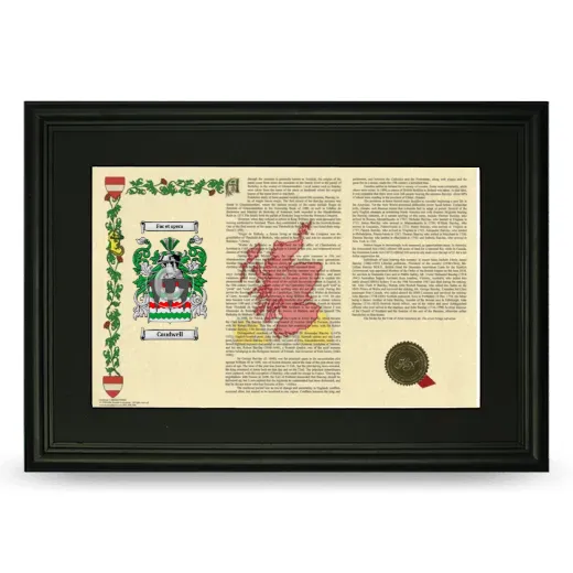 Caudwell Deluxe Armorial Landscape Framed- Black