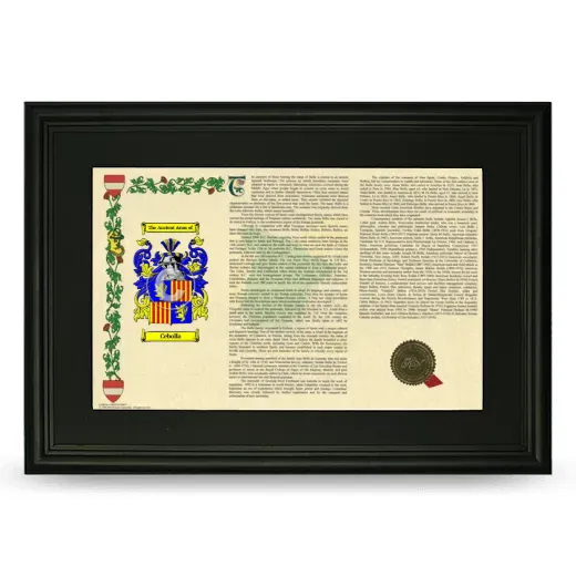 Cebolla Deluxe Armorial Landscape Framed- Black