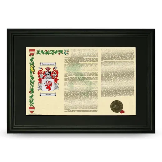 Cecchin Deluxe Armorial Landscape Framed- Black