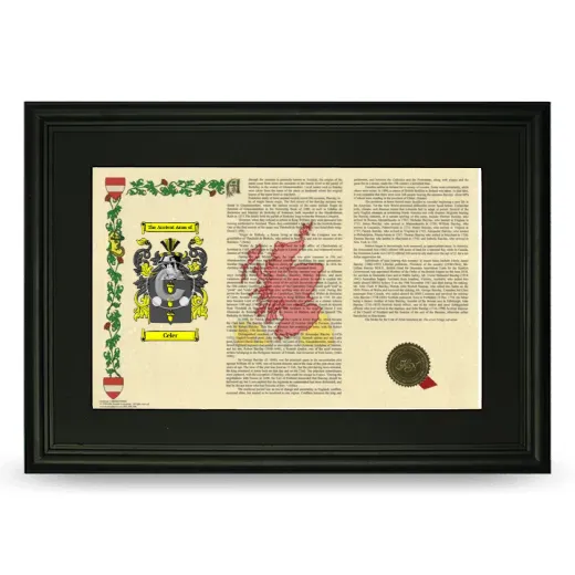 Celer Deluxe Armorial Landscape Framed- Black