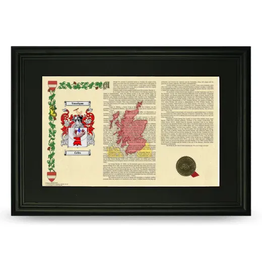 Celts Deluxe Armorial Landscape Framed- Black