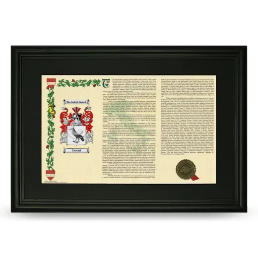 Cervini Deluxe Armorial Landscape Framed- Black