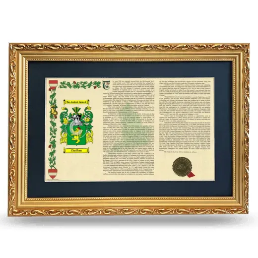 Chalfont Deluxe Armorial Landscape Framed - Gold