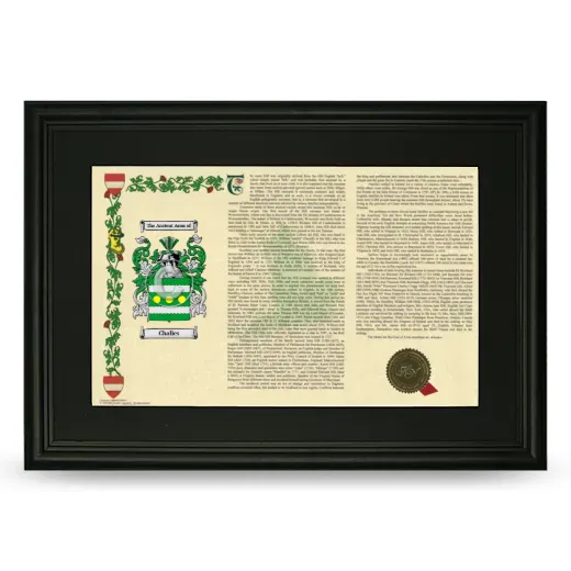 Chalies Deluxe Armorial Landscape Framed- Black
