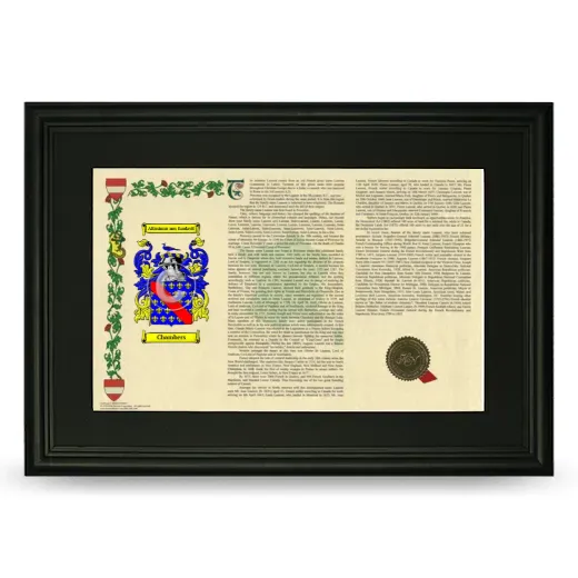 Chambers Deluxe Armorial Landscape Framed- Black