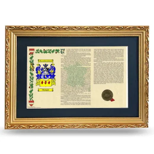 Champot Deluxe Armorial Landscape Framed - Gold