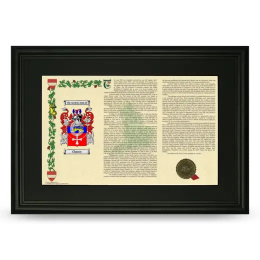 Chancy Deluxe Armorial Landscape Framed- Black