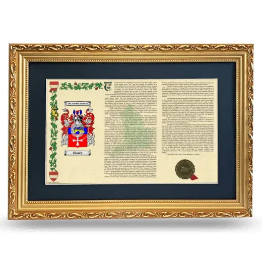 Chancy Deluxe Armorial Landscape Framed - Gold