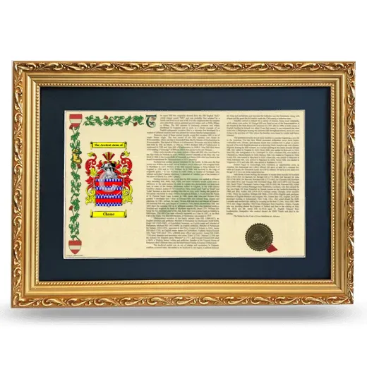 Chane Deluxe Armorial Landscape Framed - Gold