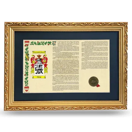 Chang Deluxe Armorial Landscape Framed - Gold