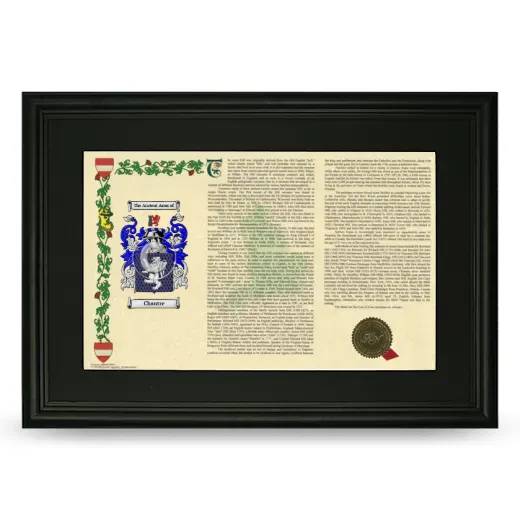 Chantre Deluxe Armorial Landscape Framed- Black