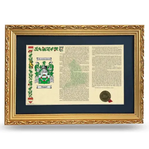 Chappel Deluxe Armorial Landscape Framed - Gold