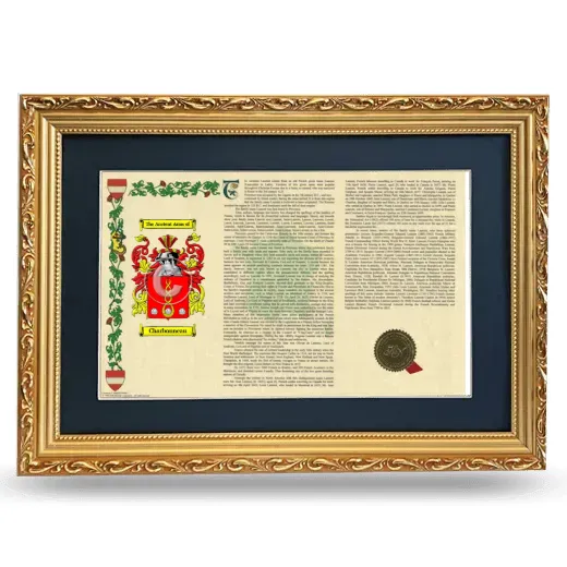 Charbonneau Deluxe Armorial Landscape Framed - Gold